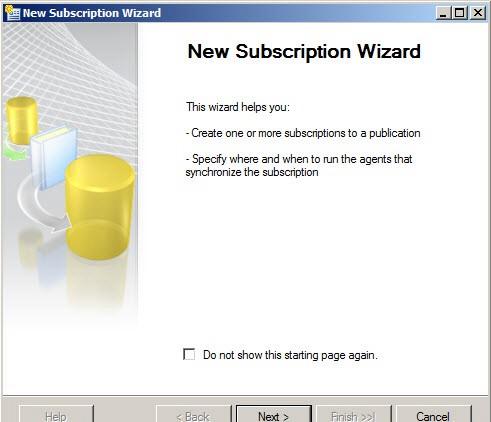 New Subscribtion Wizard