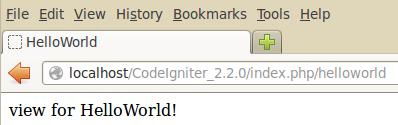 CodeIgniter入门——HelloWorld