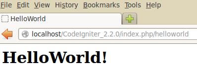 CodeIgniter入门——HelloWorld